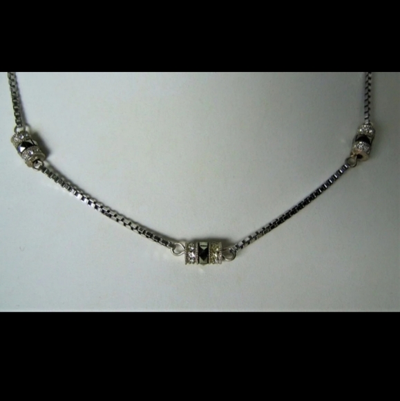 MSCO SS, Marcasite, & CZ Barrel Station Choker - Picture 6 of 9